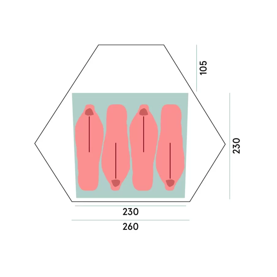 Wiglo®LT v.2 4-Persons Tent | Bergans Cheap